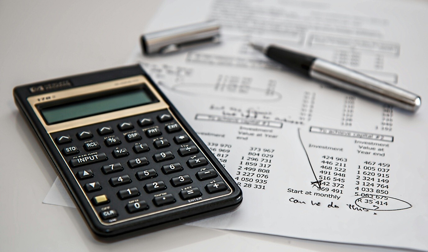Calculator on paper